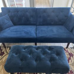 Blue Futon Couch 