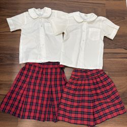 All $5 Girls School Uniform Skirt Skort Clothes Size 7-8
