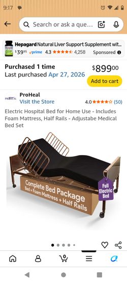 Home hospital bed