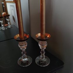 Mikasa Gold Rimmed Candlestick Holders