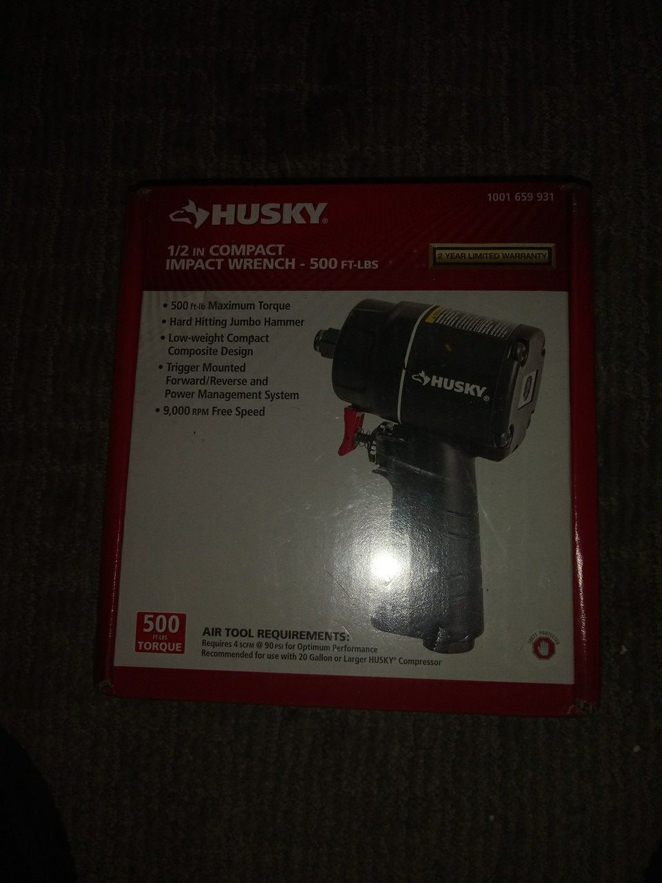 Husky 1/2 in compact impact wrench