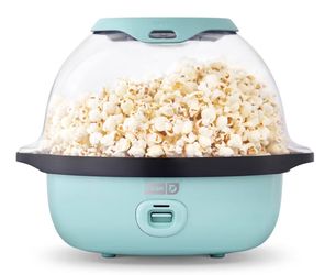 Dash 6qt SmartStore Stirring Popcorn Maker - Aqua: Electric Popcorn Popper, 850W, Hand Wash, 1-Year Warranty
