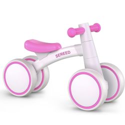 Baby Balance Bike Toys for 12- 24Months Kids Toy, Walker No Pedal Infant 4 Wheels Bicycle