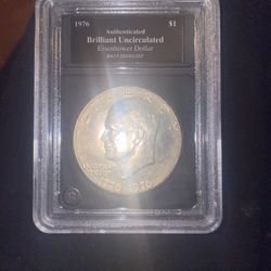 Beautiful Uncirculated Silver Dollar. Authenticated 