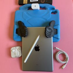 Apple IPad 6th Generation (9.7” Retina / Touch ID) 32GB with kids protective case, Pen & Accessories 