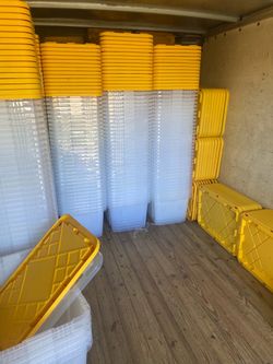 Clear 27 Gallon Heavy duty storage bins