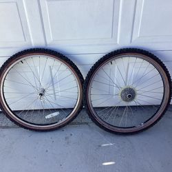 Bicycle wheel rims  with tires 26”