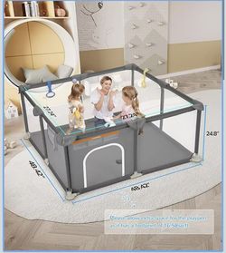 Baby Playpen, 47"x47" Play Pens for Babies and Toddlers,