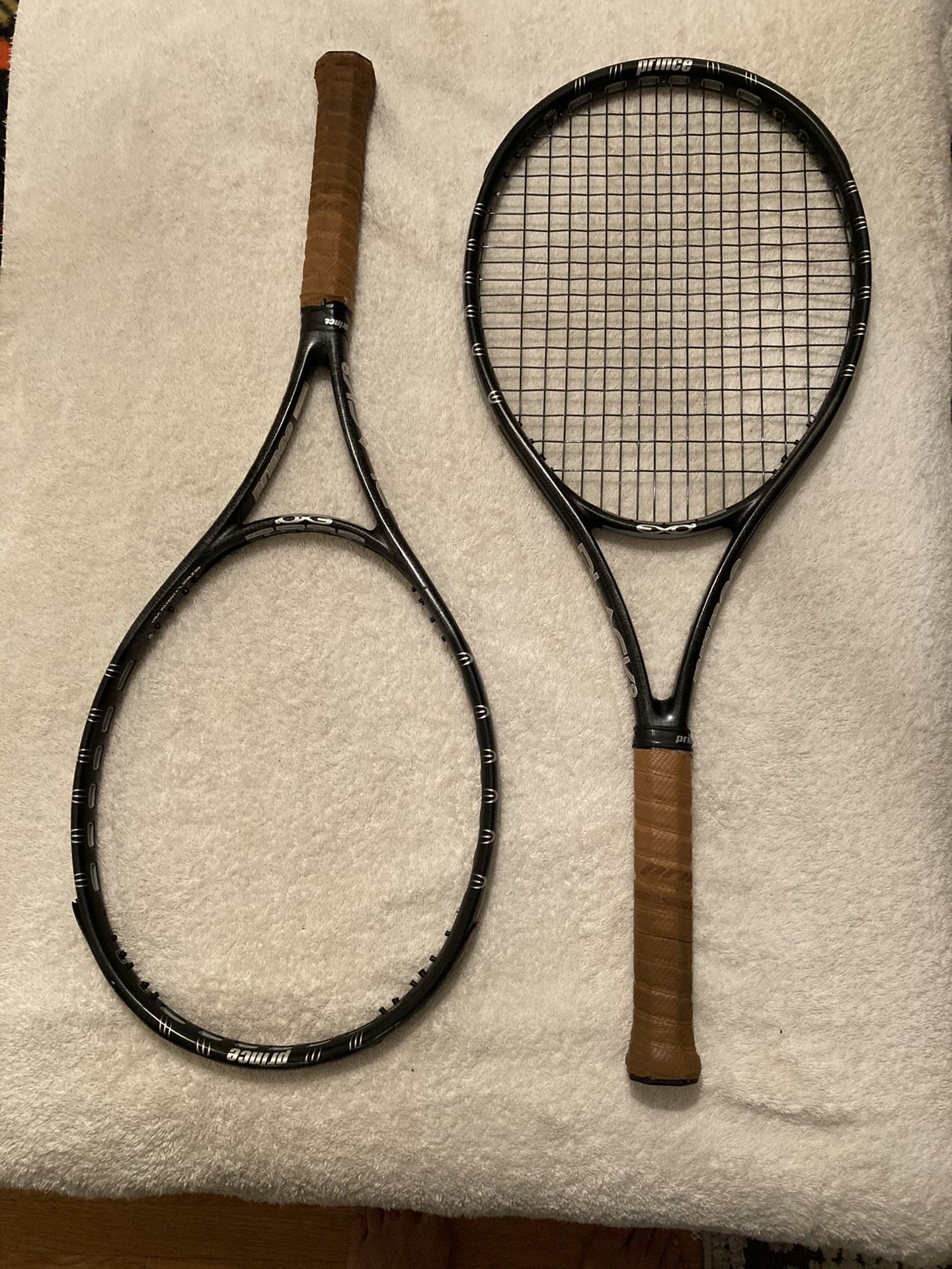 Prince EXO 3 Black 100 Tennis Racquets Rackets Grip 4 1/2