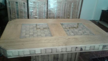 Rustic table 6 chairs