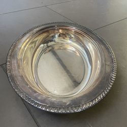 Antique Silver Serving Dish With Lid