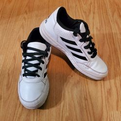 Adidas White Sneakers..size 3 Youth..Great Condition!