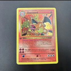 Charizard 1996 Base Shadowless 1st Edition. 