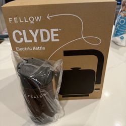 NEW! Fellow Clyde Electric Kettle Black + 12oz Carter Slide Mug Matte Black