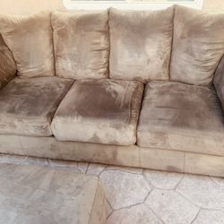 Sofa, Love Seat, Single Couch And Ottoman 