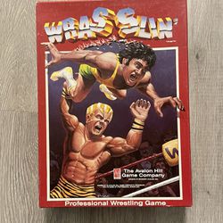 Wrasslin Professional Wrestling boardgame bookcase game Avalon Hill 1990   Complete- all pieces are there