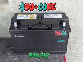 AGM Car Battery Group Size 94r/H7