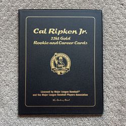 Cal Ripken Jr 22 Karat Gold Rookie and Career Cards