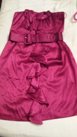 Strapless pink dress