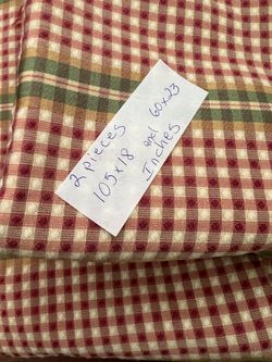 2 Pieces Plaid Fabric