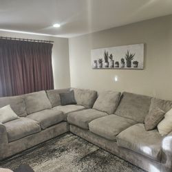Living Room Furniture Set – Couch + Coffee Table + End/Side Table + TV Stand/Media Console (Great Condition)
