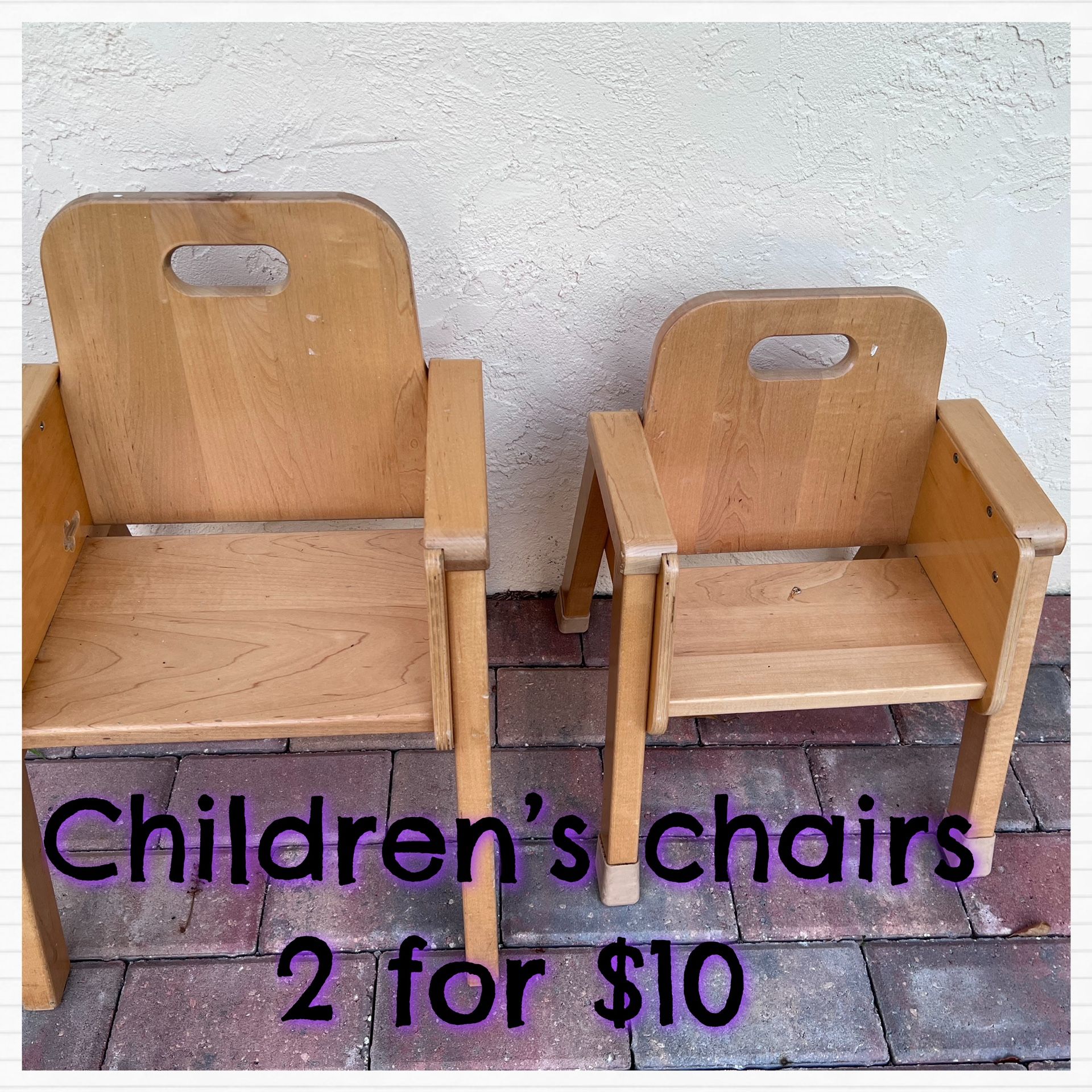 Two children’s chairs