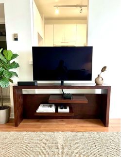 Pristine Modern Espresso TV Stand / Console Table - 64" Wide (Fits up to 70" TVs)