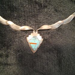Turquoise Arrow Head Necklace
