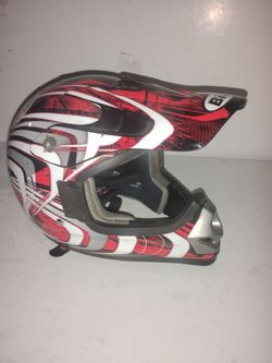 HJC Motorcycle Helmet Red Black Graphic Size - Youth Large