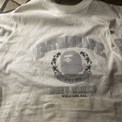 bape Shirt White Size M
