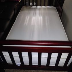 Cherry Wood Toddler Bed WithMattress