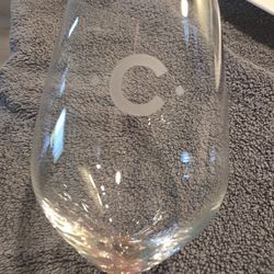 Crate & Barrel Monogrammed "C" Drinkware Set 