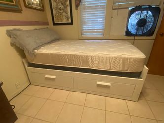 Twin bed storage