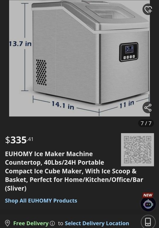 Ice Maker Countertop EUHOMY