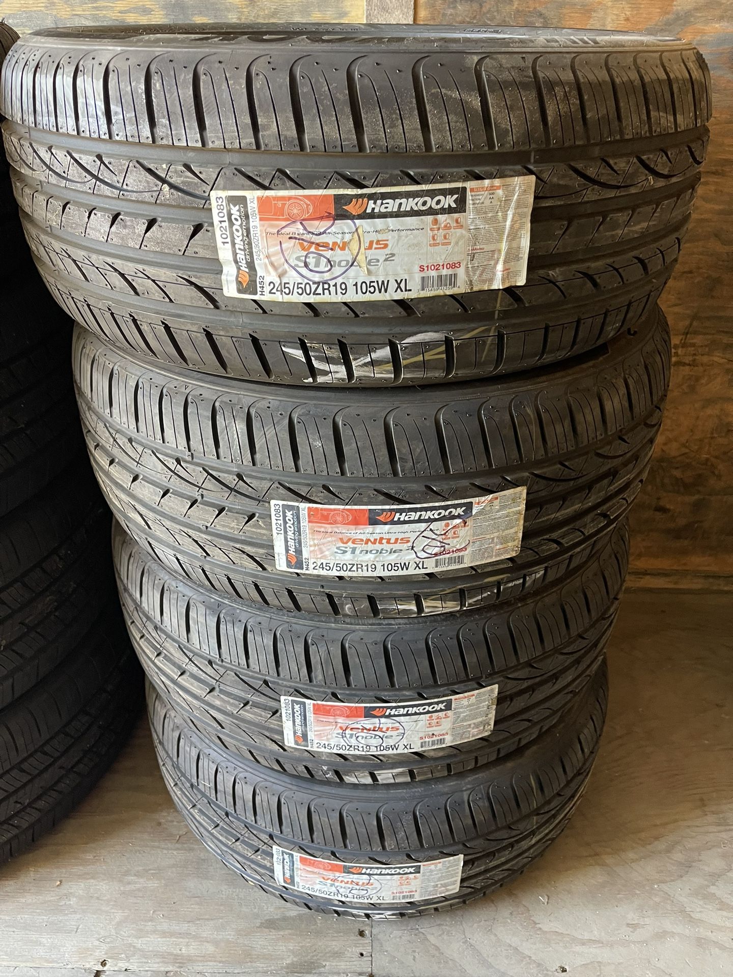 Set Of 4 New Tires 245/50R19 Hankook