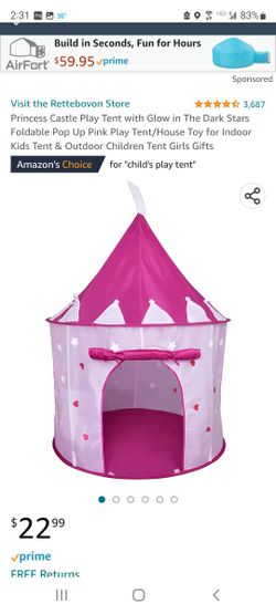 Pop Up Tent Castle Stars Glow In The Dark