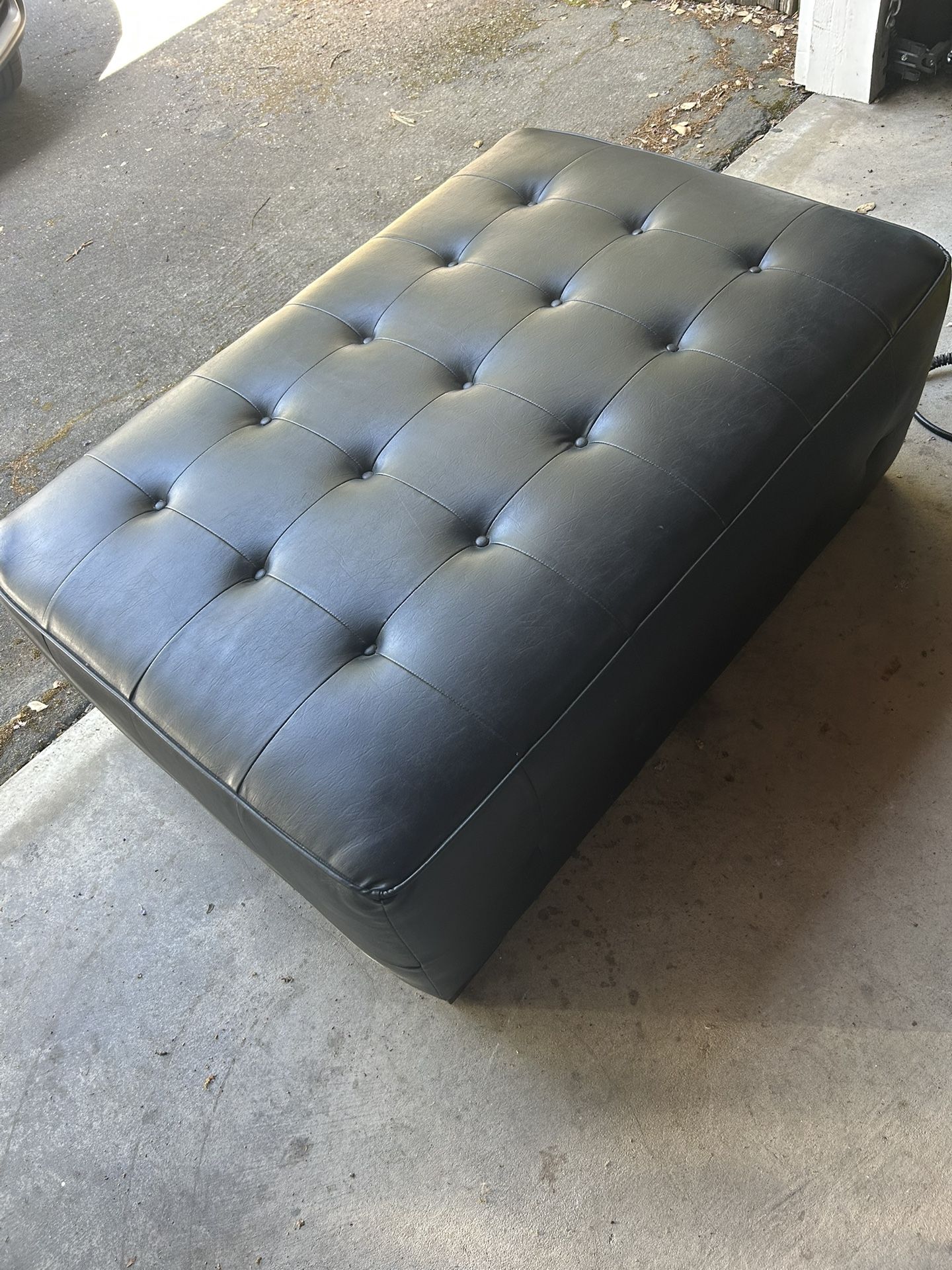 Large Black Ottoman