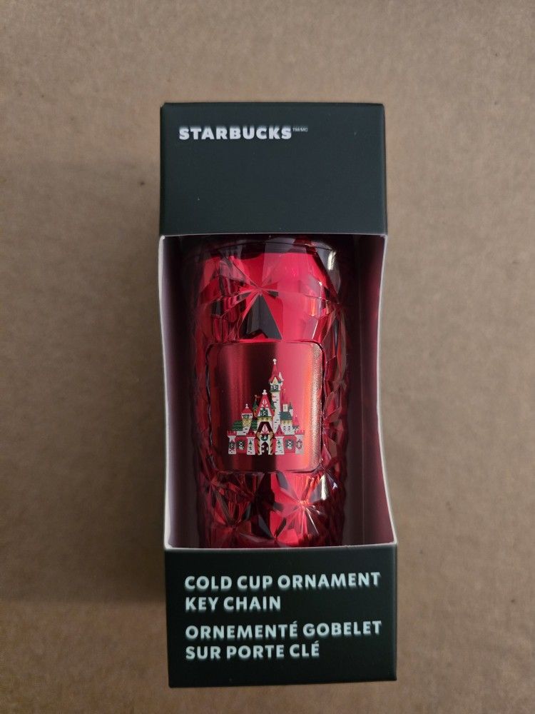 2024 Disney Parks x Starbucks Cinderella Castle Ornament Keychain