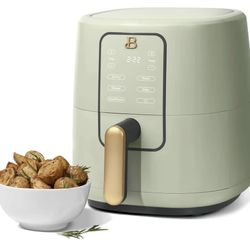 B'eautiful Drew Barrymore by 3 Qt Air Fryer with TurboCrisp Technology, EverGood Ceramic Nonstick Coating, (Sage Green)