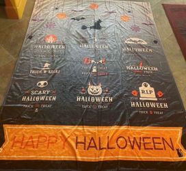 New XL Happy Halloween Blanket. 80x60