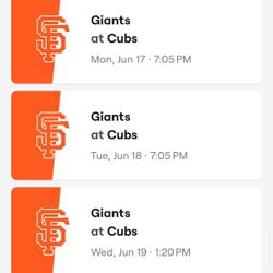 Cubs Vs Giants -  June 17-19