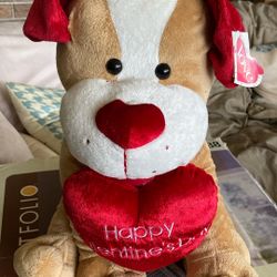 Happy Valentine’s Day Stuffed dog animal