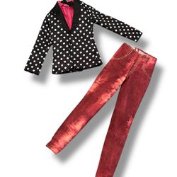 2012 Barbie Fashionista Ken Polka Dot Suit Top + Fashionista Ken Pants