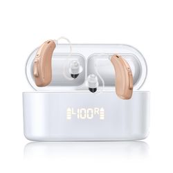 Hearing Aids, RIC Rechargeable Hearing Aids for Seniors Adults with Noise Cancelling, Behind-The-Ear 16-Channel Digital Invisible Hearing Amplifier De