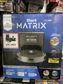 Shark Matrix Self-Emptying Robot Vacuum Precision Home Mapping, Wi-Fi UR2350AE
