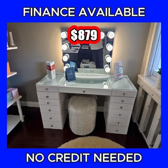 🔥 VANITY + MIRROR DEAL! 💄🪞 ✨ ¡OFERTA DE VANITY CON ESPEJO! 💲Only $879  🚚 Delivery Available / Entrega Disponible 📦 #Item DAMY
