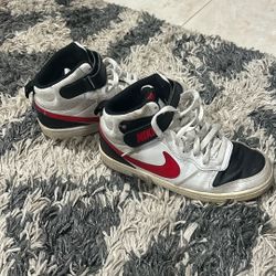 Nike High Tops, Black Red and White 