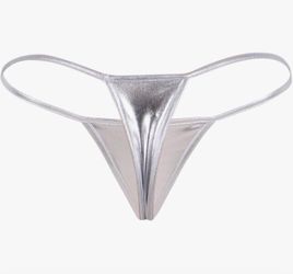 Mini Monokini Swimwear One-Piece Micro Bikini Set for Women metallic  G String Swimsuit Halter Extreme Teddy