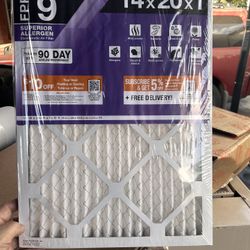 6 New Superior Pleated Air Filters Size 14”x20”x1”