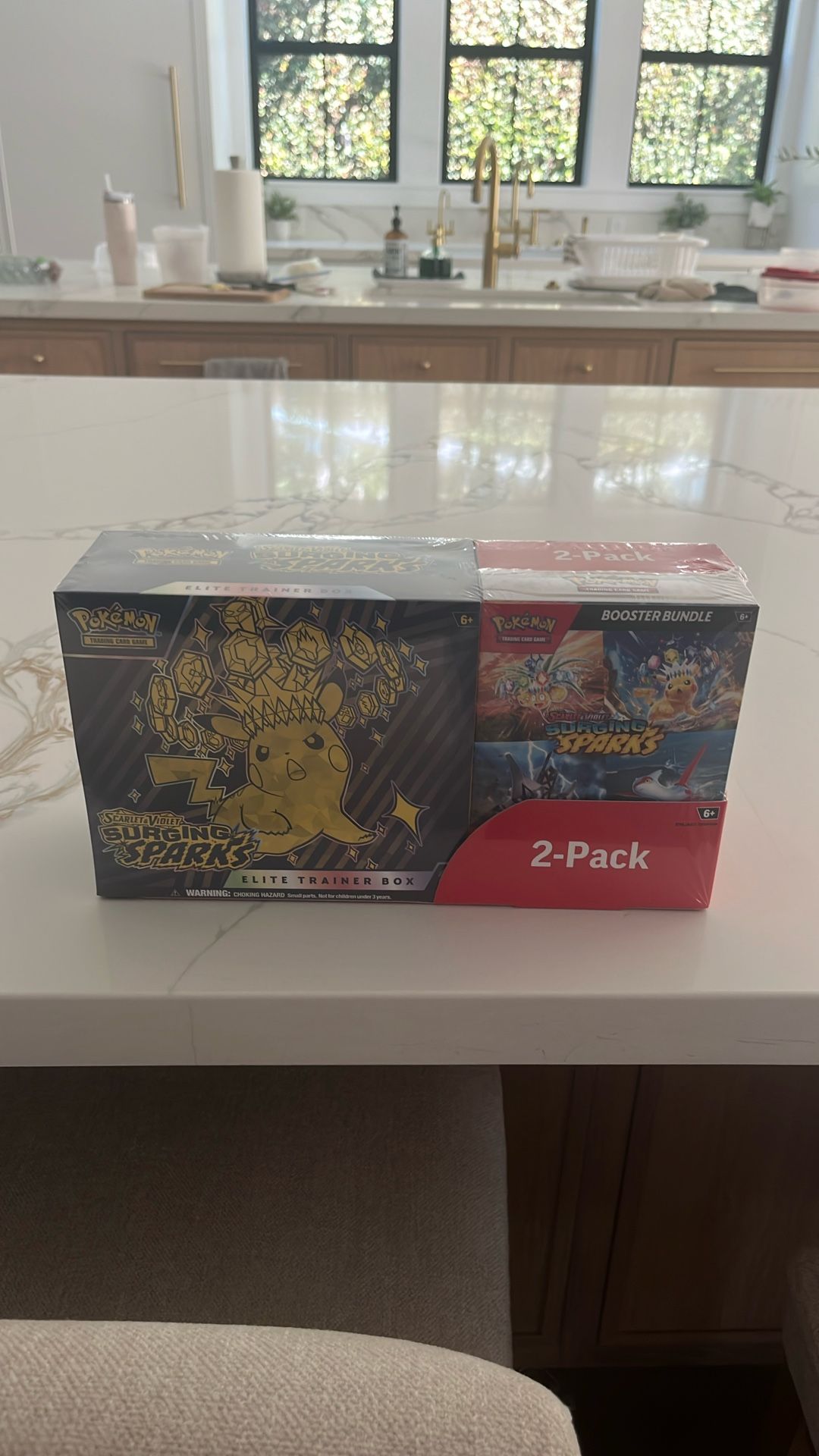 Pokemon Surging Sparks Elite Trainer Box Booster Bundle SEALED 2-PACK IN HAND